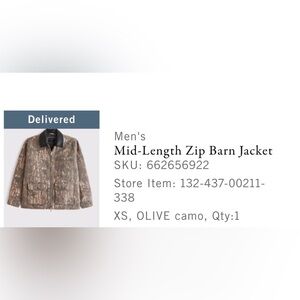Abercrombie & Fitch Olive Camo Barn Jacket